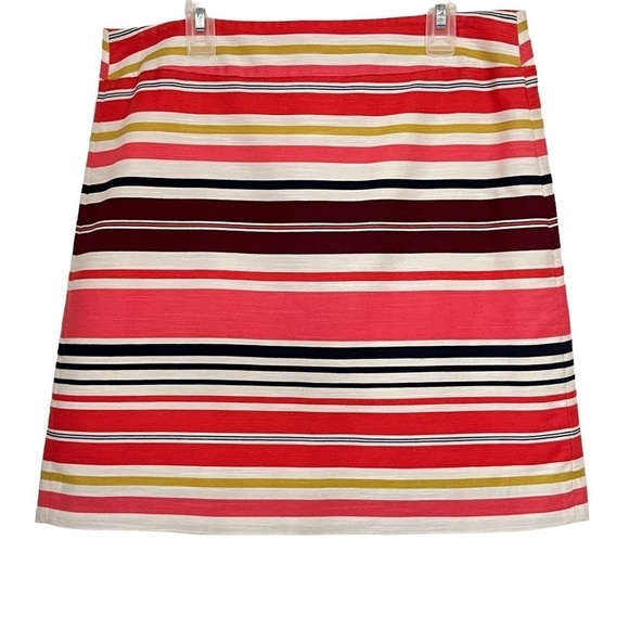 LOFT Outlet Cotton Striped Pencil Skirt Size 4 - Picture 1 of 9